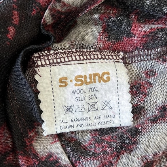 Samantha Sung Wool/Silk LS Tee 6 - Picture 3 of 4